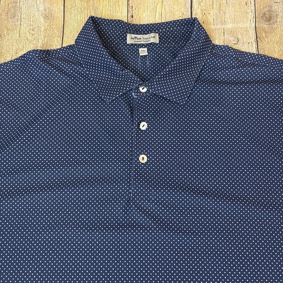 Peter Millar Summer Comfort Polo Golf Shirt XXL Polka Dot Kenwood Country Club